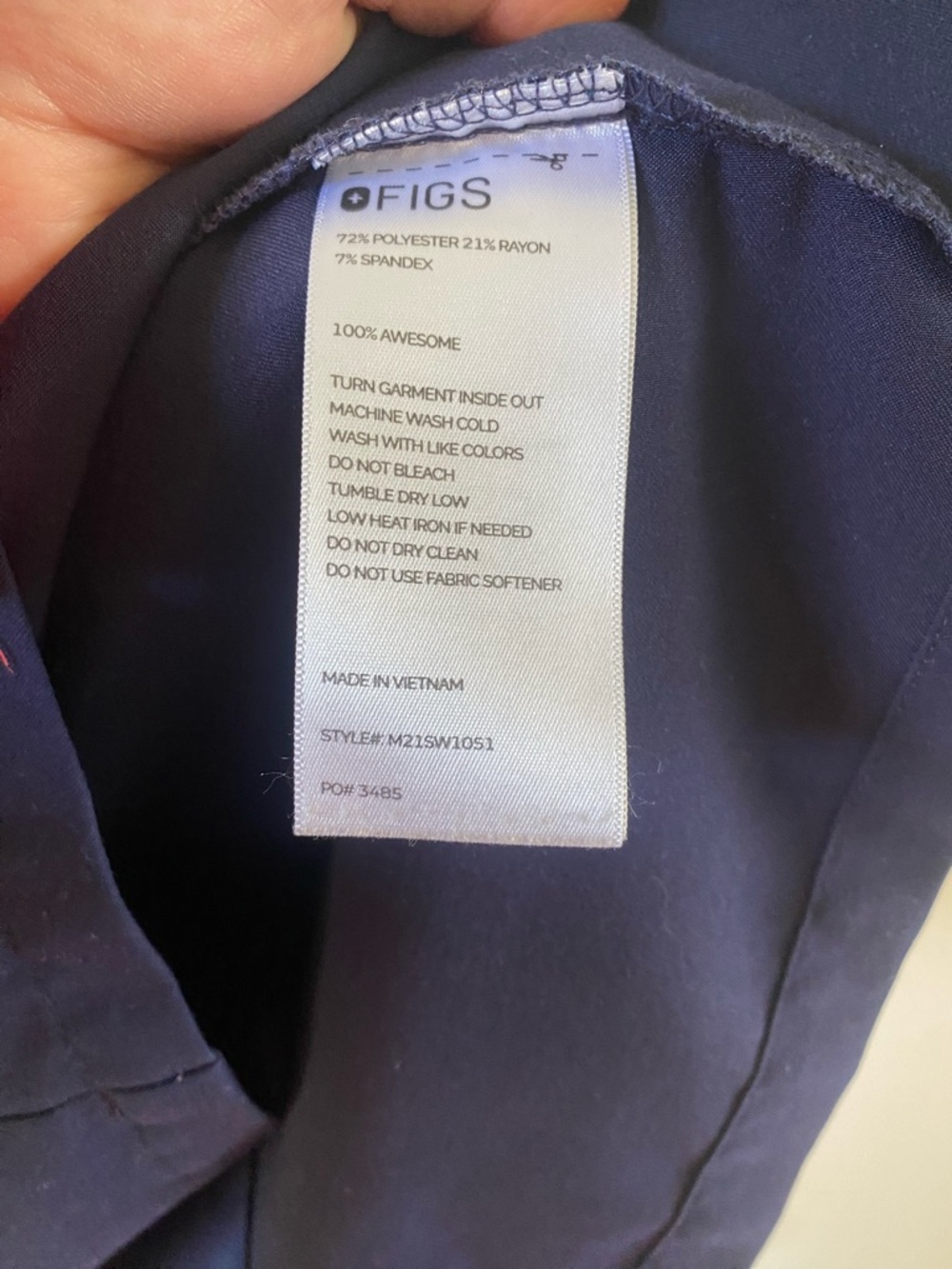 Figs Navy Blue Scrub Set Men’s Medium - Picture 4 of 9